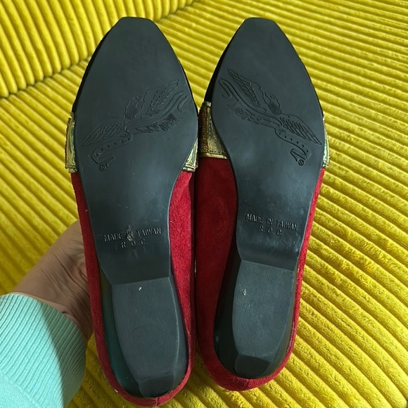 Perry Ellis Vintage Black and Red Beaded Loafers EUC - Picture 3 of 4